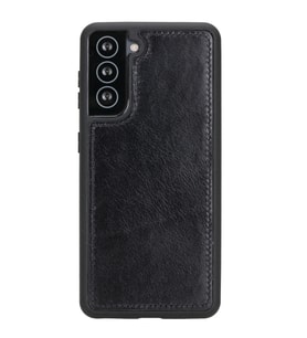 Samsung Galaxy S21 Plus Uyumlu Deri Cüzdanlı Kılıf RST1 Siyah