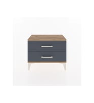 Arges Komodin 2 Çekmeceli 60x30x48 Çam-Antrasit