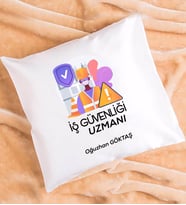 İş Güvenliği Uzmanı Tasarımlı Kişiye Özel Hediye İş Güvenliği Uzmanı Yastık