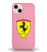 Apple iPhone 13 Uyumlu Lansman Kılıf Ferrari Tasarımlı Altı Kapalı İçi Kadife Kaplı  Kapak (Şeffaf)