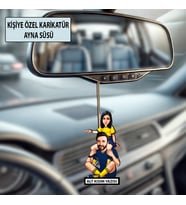 Kişiye Özel Taraftar Karikatür Ayna Süsü – Taraftar Hediyesi