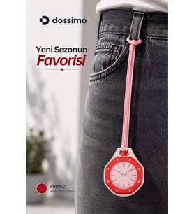 Boyol Pop Çanta Charm Unisex Aksesuar Saat D-Sport Pembe-Kırmızı D-400