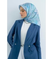 Armine Saf İpek Sura Eşarp-2026 İlkbahar-Yaz- 950500D (A. Mavi)