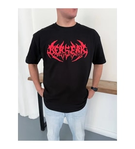 Erkek Baskılı T-Shirt Yazlık Kısa Kol Bisiklet Yaka Rahat Kalıp Tişört - Siyah