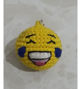 Gülen Surat Emoji Amigurumi Anahtarlık Oyuncak
