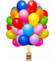 Adet Renkli Balon Karışık Renk Parti Doğum Günü Kutlama Özel Günler