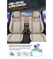 Ford Ka Asya Bej Tay Tüyü Oto Koltuk Kılıfı Tam Set-Kolay Montaj-Terletmez-Ortopedik 1996-2008