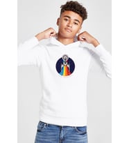 Star Trek Discovery Retro Ship Beyaz Çocuk 3ip Kapşonlu Sweatshirt