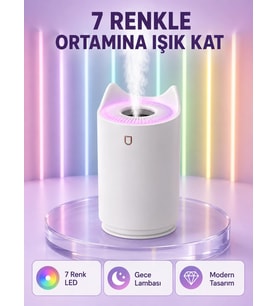 Oda Nemlendirici LED Işıklı Ultrasonik Buhar Makinesi Aroma Difüzör