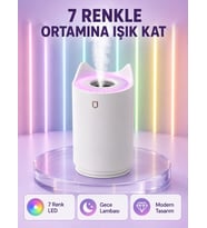 Oda Nemlendirici LED Işıklı Ultrasonik Buhar Makinesi Aroma Difüzör