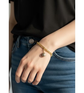 Xuping Gold Zincir Taşlı Top Bileklik - 26xpb46