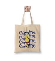 Coraline Jones Beyaz Bez Çanta Uzun Saplı Alışveriş Çantası Plaj Çantası