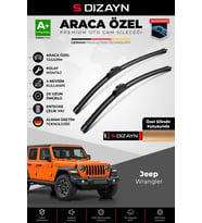 S-Dizayn Jeep Wrangler Ön Cam Silecek Seti 2017 Üzeri Premium Araca Özel 40-40 Cm A+ Kalite