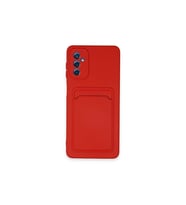 Samsung Galaxy A14 4g Kılıf Kelvin Kartvizitli Silikon - Kırmızı