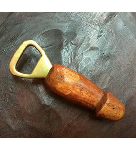 Ahşap El Sanatları Bira Ve Konserve Açacağı Penis Modelli