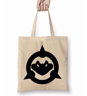 Battletoads Logo preta Bez Çanta Uzun Saplı