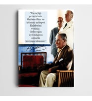 Atatürk Gelecek Gençliktedir  Kanvas Tablo
