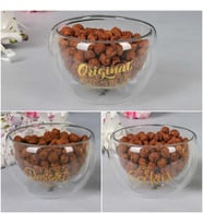 Perotti Tekli Çift Cidarlı Cam Kase Double Bowl 300ml 13796