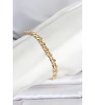 CM 14K Gold Renk Yassı Zincir Model Kadın Bileklik