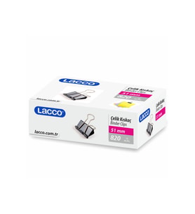 LACCO SİYAH ÇELİK KISKAÇ 51 MM 12 ADET