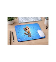 Sevimli Kedi Desenli Mousepad 21x17,5 cm – Kaymaz Tabanlı Düz Mouse Pad – Ofis, Okul & Gaming