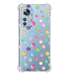 PrintiFy Xiaomi Mi 12 Uyumlu Water Color 6 Baskılı Şeffaf Köşe Korumalı Antişok Kılıf