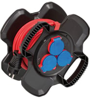 Brennenstuhl Rubber Gum Serisi IP44 Lisanslı 10 Metre Uzatmaya Sahip H07RN-F 3G1.5 Makaralı Kablo (Siyah)