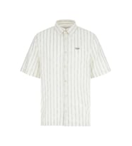 Guess Kısa Kollu Efekt İplikli Erkek Ekru Gömlek M6GH26W1716-SM1S