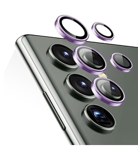 Microsonic Samsung Galaxy S24 Ultra Tekli Kamera Lens Koruma Camı Lila (Lila)