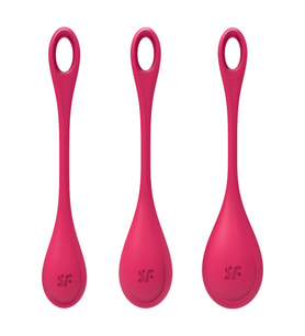 Satisfyer Yoni Power 1 Red Silikon 3'lü Kegel Egzersiz Topu