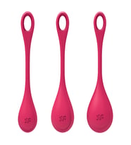 Satisfyer Yoni Power 1 Red Silikon 3'lü Kegel Egzersiz Topu