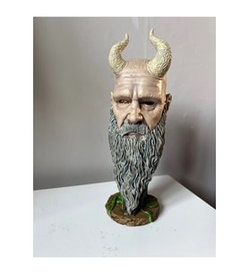 Mimir God Of War Boyalı Büst 40 cm