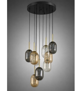 A-8946-9Y-E-MIX BUBBLE CAM ESKİTME KAPLAMA SARKIT AVİZE