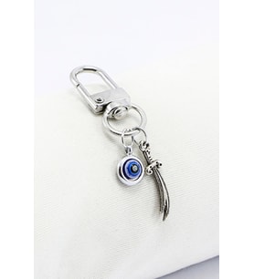 Metal Nazar Boncuğu Metal Minik Zülfikar Kılıç Süsü Charm Çanta Süsü Anahtarlık