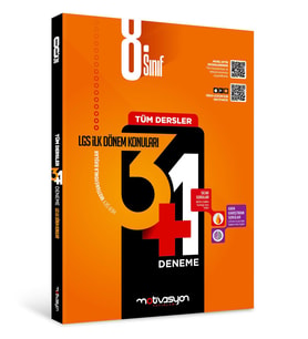Motivasyon 8. Sınıf Tüm Dersler 3+1 İlk Dönem Deneme