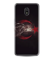 Xiaomi Redmi 8A 8 Pro 9C 9T 10C 11T Pro Kılıf Desenli Silikon Kurt ve Ay Yıldız 1403