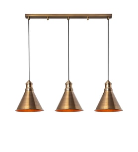 Rsylight Retro Metal Eskitme Kaplama Masa Üstü 3 lü Dekoratif Rustik Avize