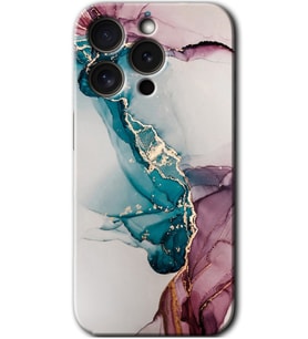 İphone 15 Pro Max Kılıf HD Desen Baskılı Kılıf - Liquid Mermer