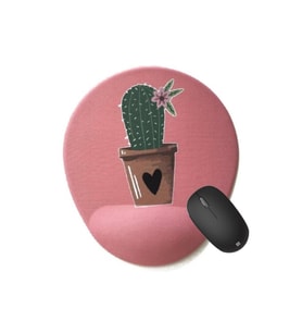 Cactus Bılek Desteklı Mouse Pad - Pembe