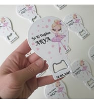 Balerin Kız Tasarımıyla Balon Magnet Açacak Hoş Geldin Yenidoğan ve Yaş Magnet
