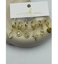 Vip 6'lı Gold Küpe - 25-vip146