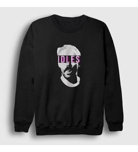 Presmono Unisex Siyah Joe Talbot Müzik Idles Sweatshirt 509763tt