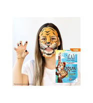 VİEN KAĞIT YÜZ MASKESİ KAPLAN DESENLİ E VİTAMİNLİ 25 GR