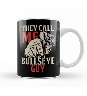 Bullseye Darts Player Dartist Dart Team Throwing Target Kupa Bardak Porselen