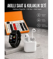 7 Kordonlu Akıllı Saat Ve 2.Nesil Kulaklık Yüksek Ses Kaliteli Uzun Pil Ömrü