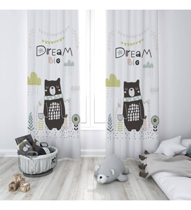 Çocuk Odası Dijital Baskılı 135x260cm Tek Kanat Fon Perde Model 00093