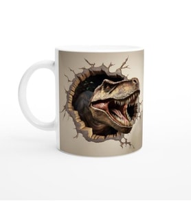Duvar Kıran T-Rex Dinozor Kupa Bardak