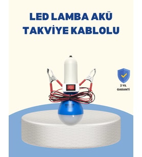 Timsah Kıskaçlı 12v Led Ampul Kamp Ve Acil Durum Lambası