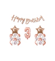 ROSE GOLDDOĞUM GÜNÜ YAŞ BALON SET