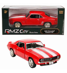 1:32 RMZ City Alman Klasikleri Serisi Die Cast Çek Bırak Model Araba - Kırmızı 1969 Chevrolet Camaro Kırmızı